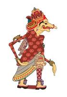 Wayang puppet, petruk image illustration. Javanese performing art. vector