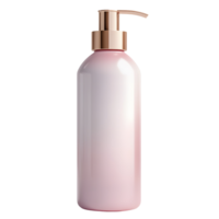 Unique 3D lotion bottle presented alone on a pristine transparent canvas png