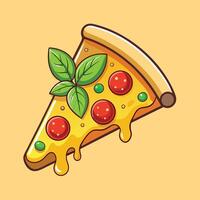 Pizza Slice Cartoon - Perfect for Fun Event Graphics vector