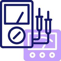 A purple and blue icon of a device with a meter vector