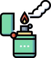A lighter with smoke coming out of it vector