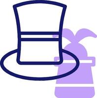 A hat and a bell on a white background vector