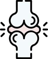A white background with a black and white image of a knee vector