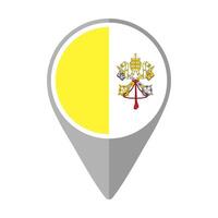 Vatican city Flag on Location Pin vector