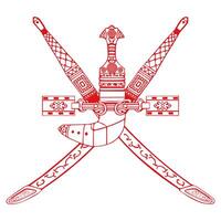 Oman element flag national material design vector