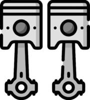 Two piston heads on a white background vector
