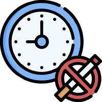 A clock and a cigarette are next to each other vector