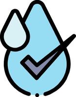 Water drop icon with check mark vector