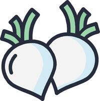 Two turnips on a white background vector