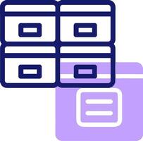 A file cabinet with a purple icon vector