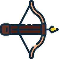 A bow and arrow icon on a white background vector