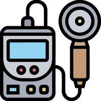 An electronic device with a microphone and a light vector