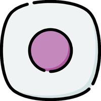 A purple button with a white background vector