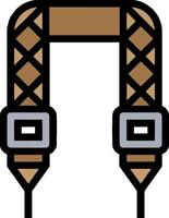 A brown cord with two loops on it vector