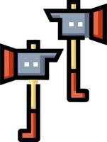 Two axes with handles on a white background vector