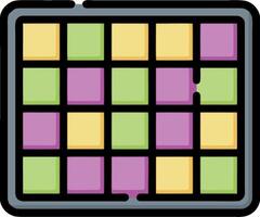 A square puzzle with squares in different colors vector