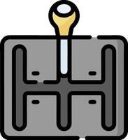 A black and white image of a button with a handle vector