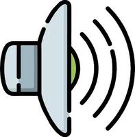 An icon of a speaker with sound waves vector