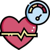 Heart rate meter and heartbeat illustration vector