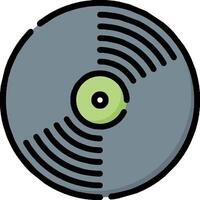 A vinyl record with a green dot on it vector