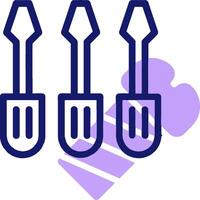 Three forks with a purple background vector