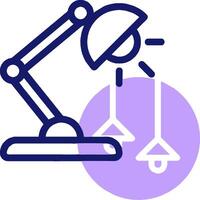 A lamp with a light bulb and a light bulb vector