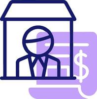 A person in a box with a dollar sign vector