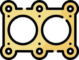 A pair of two gas cap icons vector