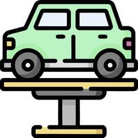 Car on a scale icon vector