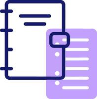 A notebook and pen icon on a white background vector