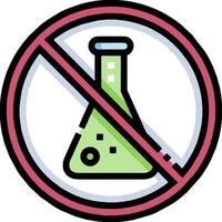 A no science sign with a flask in it vector