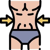 A cartoon man with a waist and a bulge vector