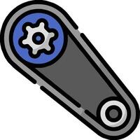 A blue and gray gear on a white background vector
