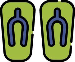 Two flip flops with the word flip flops on them vector