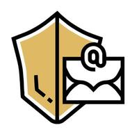 Email shield icon vector