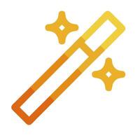 A yellow and orange stick with stars on it vector