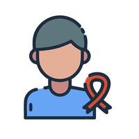 A man with a red ribbon on his shoulder vector