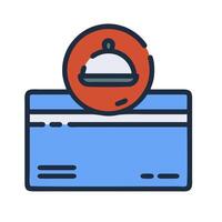 A credit card with a domed lid on top vector
