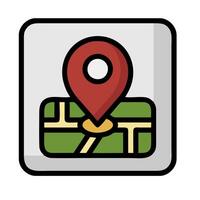 A map pin icon with a location marker vector