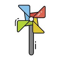 A colorful pinwheel on a stick vector