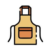 A brown apron with a pocket on the front vector