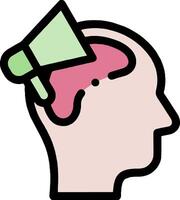 A person with a megaphone in their head vector