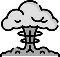 A cartoon mushroom cloud with a cloud in the middle vector