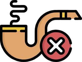 A pipe with a red cross on it vector