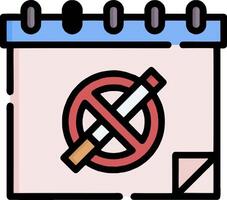 No smoking calendar icon illustration vector