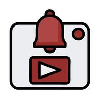 A bell icon with a player vector