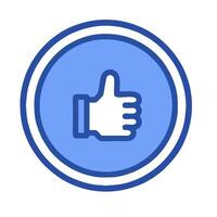 A thumbs up icon on a white background vector