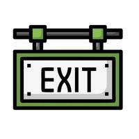 Exit sign icon illustration illustration design vector
