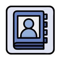 A person is in a book icon vector