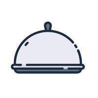 A cloche with a lid on top of it vector